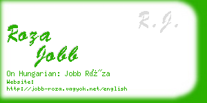 roza jobb business card